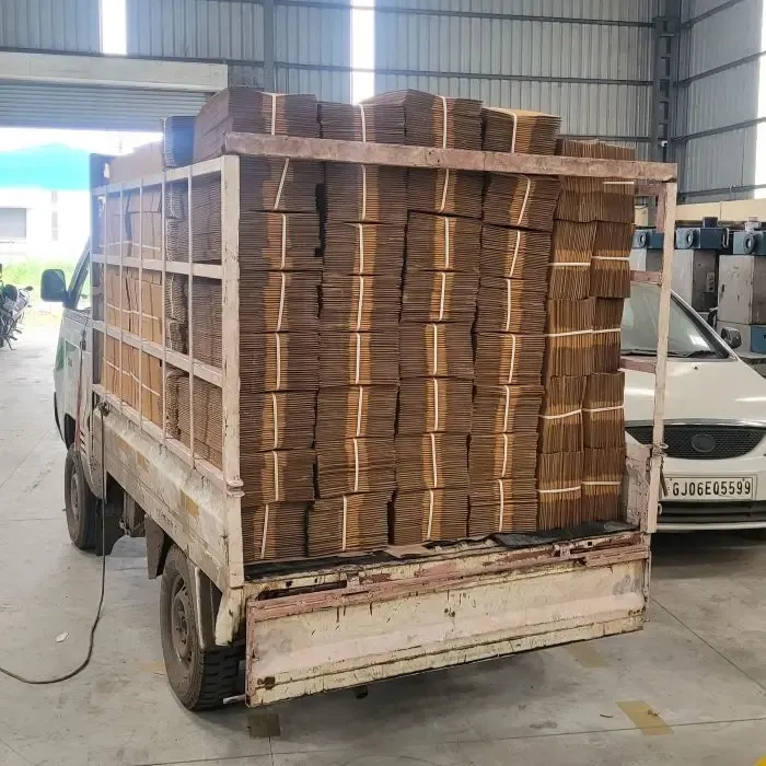 Loading bay dispatching corrugated boxes to Halol, Vadodara and Ahmedabad