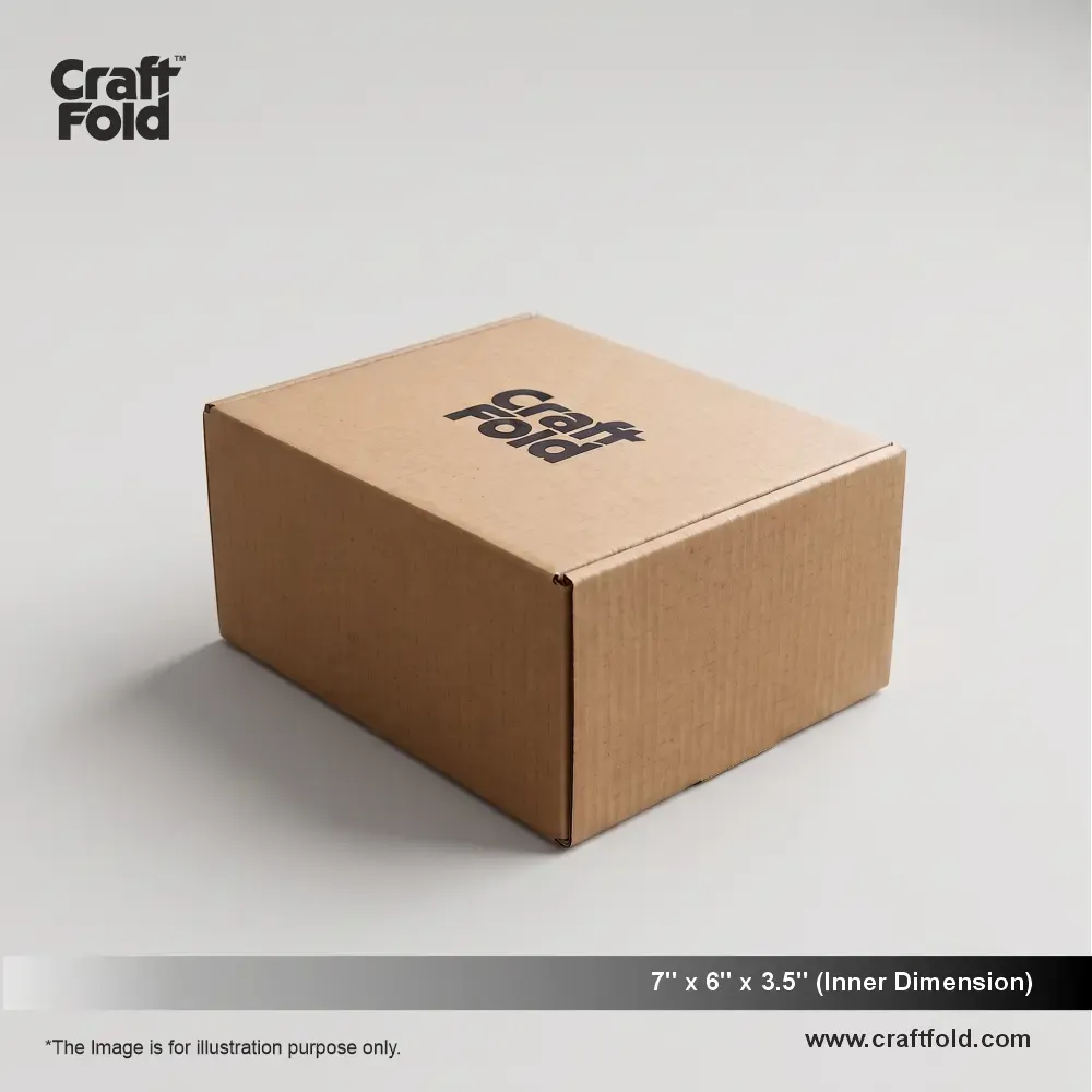 Mid-Size E-Commerce Mailer - 7x6x3.5 – 7" x 6" x 3.5" E-Flute corrugated box
