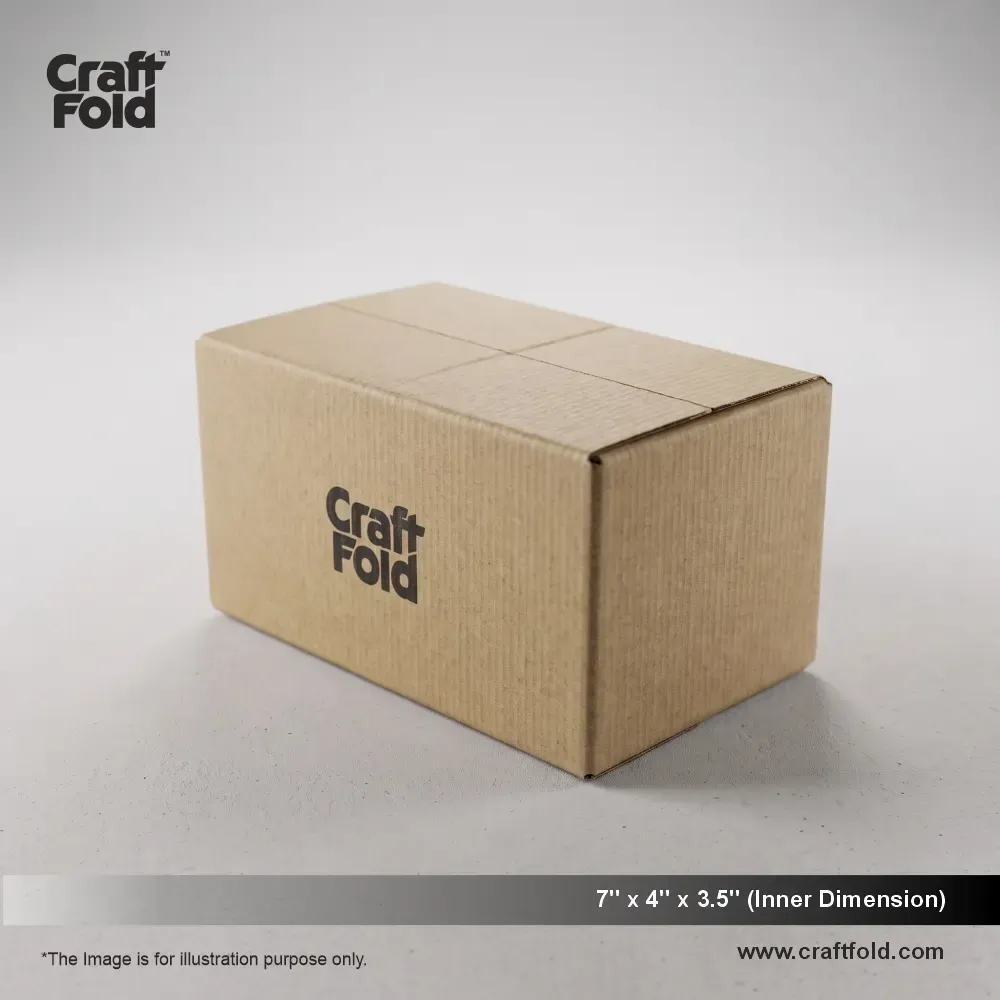 Small Profile Universal Carton - 7" x 4" x 3.5" – 7" x 4" x 3.5" E-Flute corrugated box